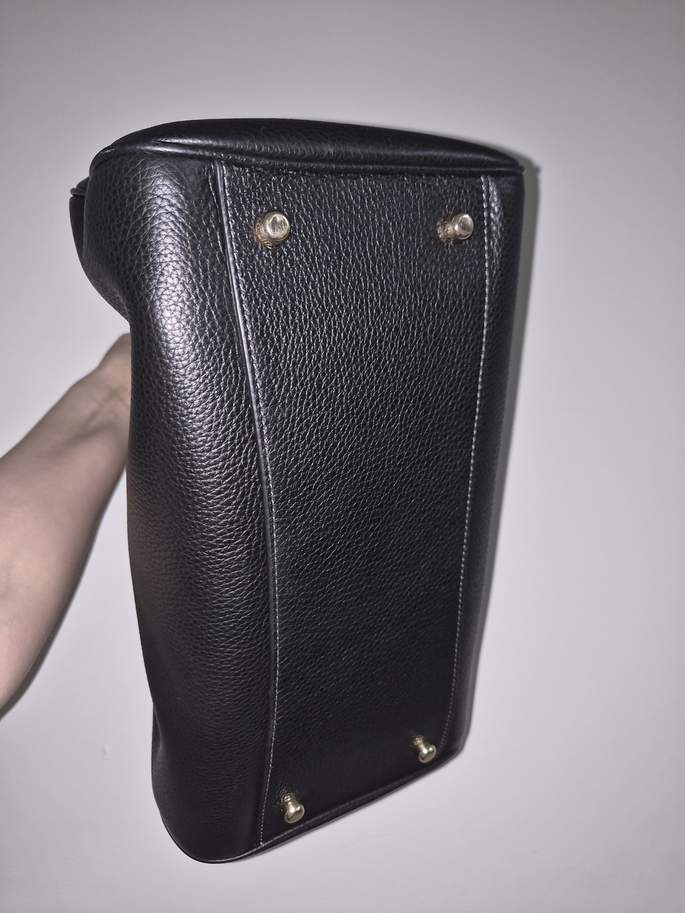 Coach Large Rowan in Black Pebbled Leather with Gold Hardware - Picture 3 of 4
